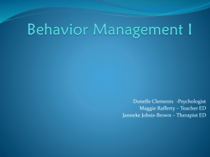 Behavior Management: Beginning Level Presentation