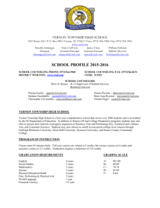 school profile 2015-2016 - Vernon Township School District