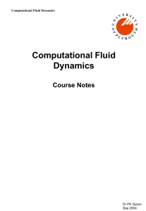 Computational Fluid Dynamics (CFX) Notes
