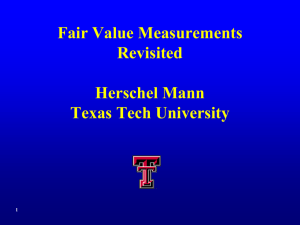 Fair Value Measurements - Dr. Herschel Mann