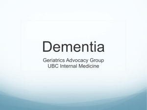 Dementia - Canadian Geriatrics Society