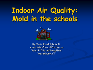 Indoor Air Quality: Mold in the schools