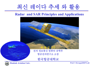 Prof. Y Kwag@RSP-Lab Hankuk Aviation Univ. Radar and SAR
