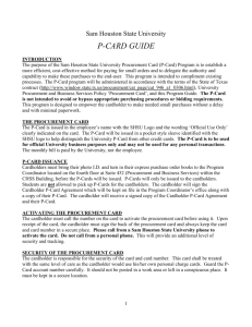 p-card guide - Sam Houston State University