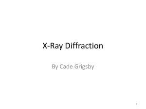X-Ray Diffraction - University of Memphis