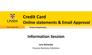 Credit Card Online Statements and Email Approval (October 2014)