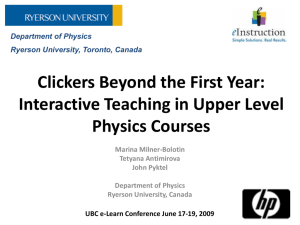 Students' Projects in Large Introductory Physics Courses at Ryerson