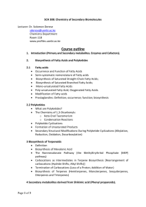 Course outline - Department of Chemistry