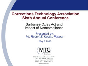 Sarbanes-Oxley (SOX) Act and Impact of Non