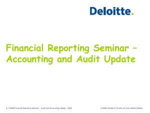 Financial Reporting Seminar