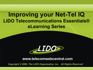 About LIDO eLearning - LIDO Telecommunications Essentials
