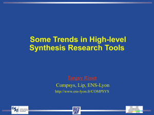 High level synthesis tools