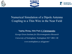 Cost 286 Hamburg, 'Numerical Simulation of a Dipole Antenna