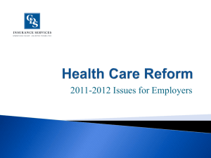 Health Care Reform - CDS Insurance Services