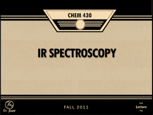Lecture 9 - IR Spectroscopy