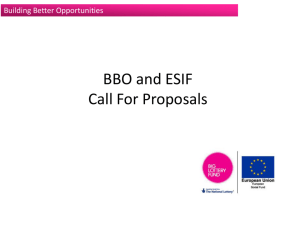 Building Better Opportunities & ESIF (Round 2) presentation