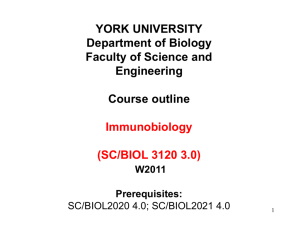 SC/BIOL 3120 3.0 - York University