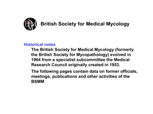 BSMM History - British Society for Medical Mycology