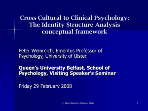 Cross-Cultural to Clinical Psychology: The