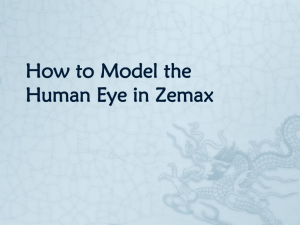 How to Model the Human Eye in Zemax Introduction