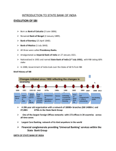introduction to state bank of india evolution of sbi