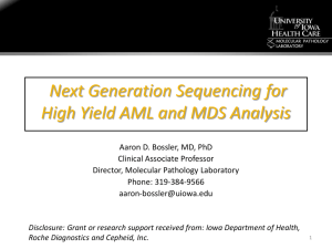 Next Generation Sequencing for High Yield AML and MDS Analysis