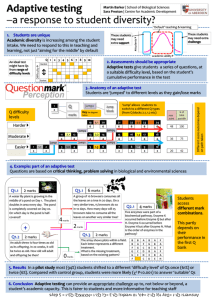 Adaptive testing: a response to student diversity?