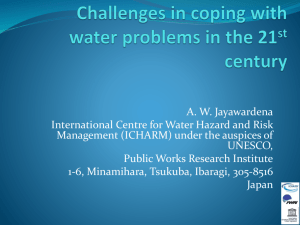 Challenges in coping with water problems in the 21st century