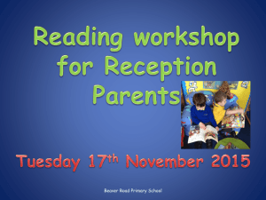 Reading Workshop Powerpoint - Beaver Road Primary School