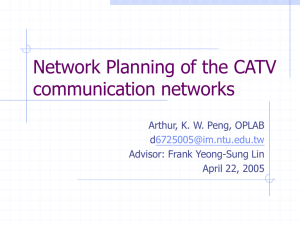 Network Planning of the CATV communication networks