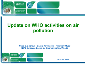 latest developments - European Topic Centre for Air Pollution and