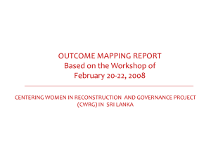 centering women in reconstruction and governance project