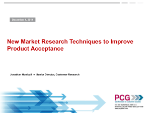 New Market Research Techniques to Improve Product Acceptance
