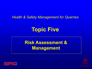 Topic Five - Risk Assessment & Management
