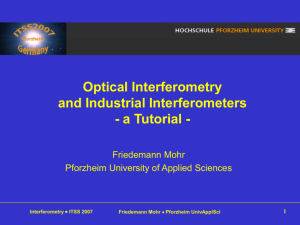 Optical interferometry - Basics and Application Examples