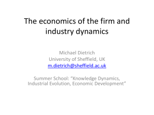 The economics of the firm and industry dynamics