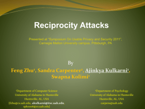 Reciprocity Attacks - CUPS - Carnegie Mellon University