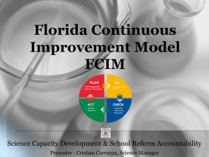 Florida Department of Education Bureau of School Improvement