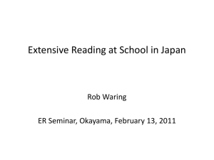 Extensive Reading at School in Japan