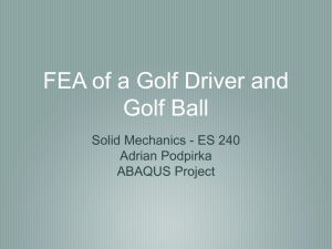FEA of a Golf Driver and Ball
