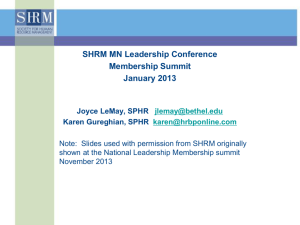 Membership Presentation from 2013 SHRM Leadership Summitt