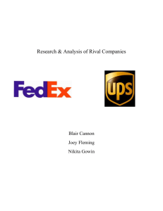 MIE 480 Research paper UPS v FedEx - industryb45