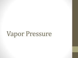 Vapor Pressure - Hudson City Schools
