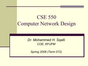 CSE 550 Computer Network Design.ppt