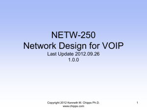 Network Design for VOIP - Chipps - Kenneth M. Chipps Ph.D. Web