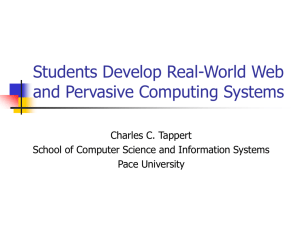 Students Develop Real-World Web and Pervasive Computing Systems