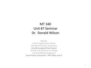 MT 340 Unit #7 Seminar Dr. Donald Wilson