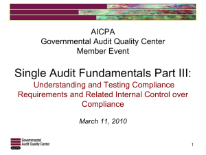 Single Audit Fundamentals Part III