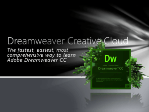 Dreamweaver Orientation Presentation