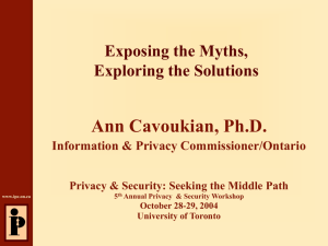 Security - Information and Privacy Commissioner of Ontario